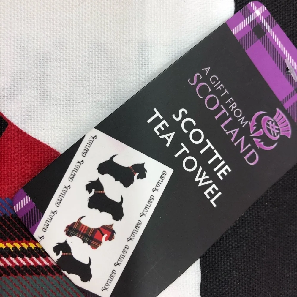 “A Gift From Scotland” Scottie Tea Towel